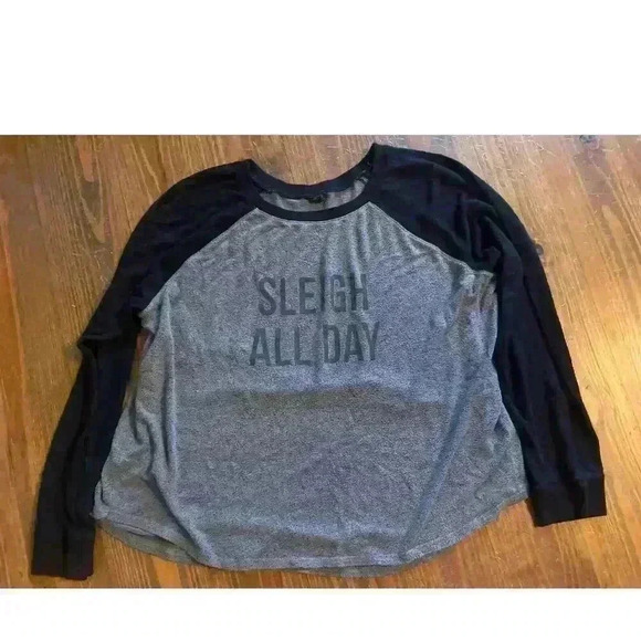 Free Press Buffalo Plaid Christmas "Sleigh All Day" pajama set, L - Picture 2 of 5